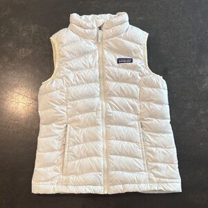 Patagonia Kids White Puffer Vest